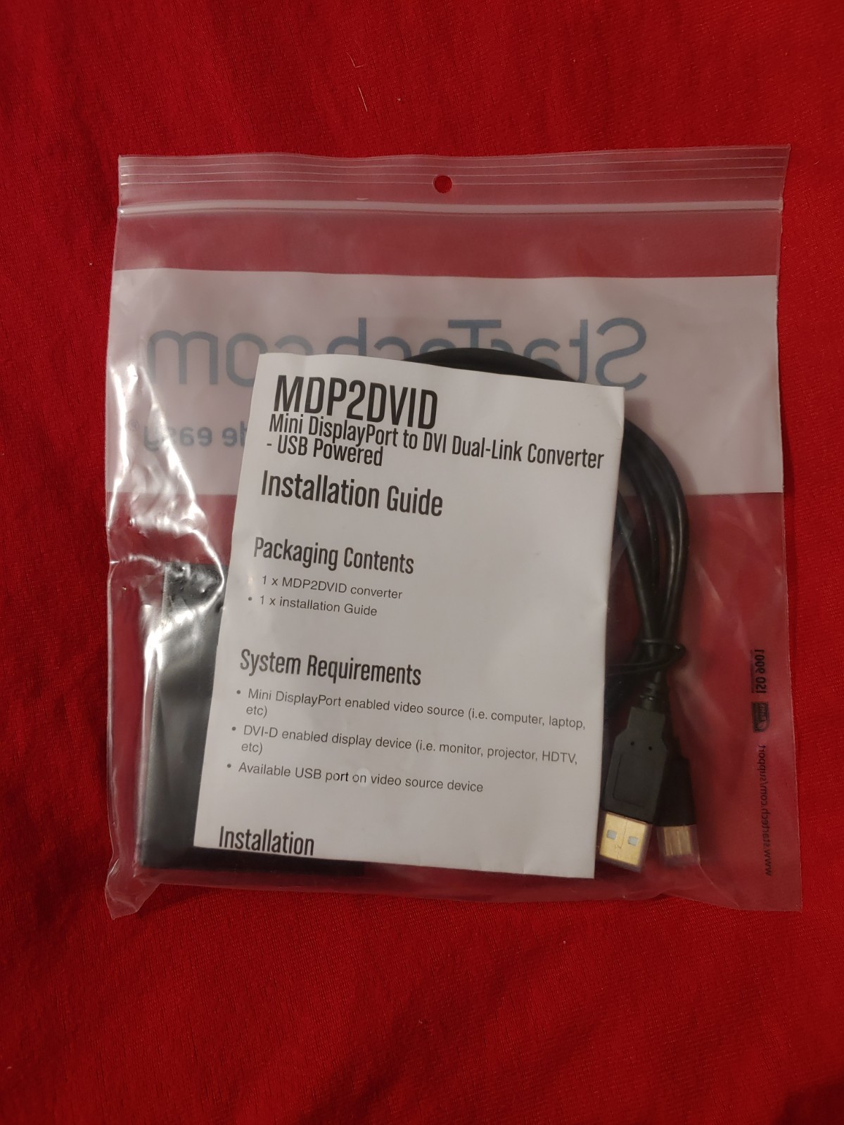 StarTech Mini DisplayPort to DVI Dual-Link Active, MDP2DVID, NIB + Free Shipping