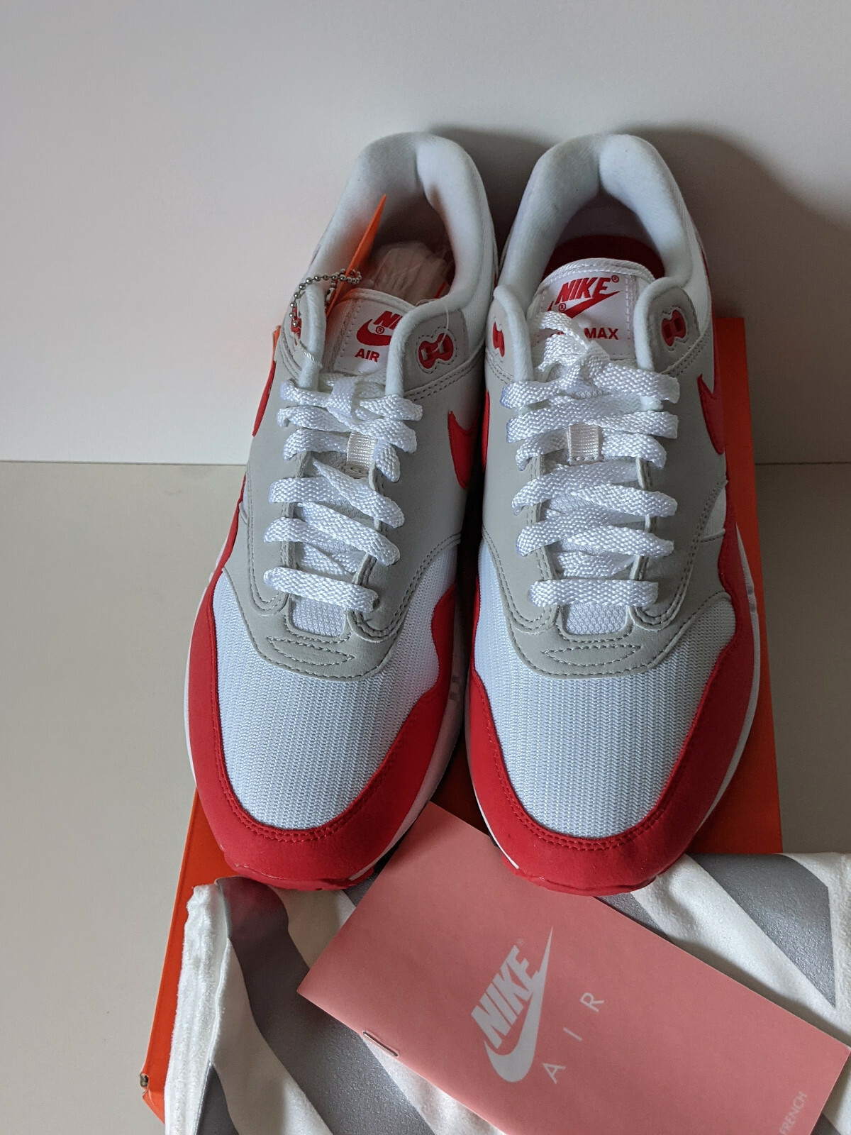 Pre-owned Nike Air Max 1 Anniversary Red (not Restock) Us8 Uk7 Eu41 Ds