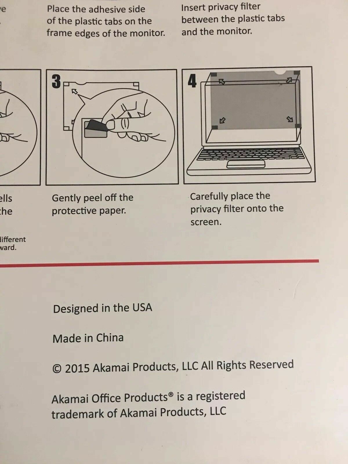 Akamai Premium Desktop Computer Monitor Privacy Screen 23