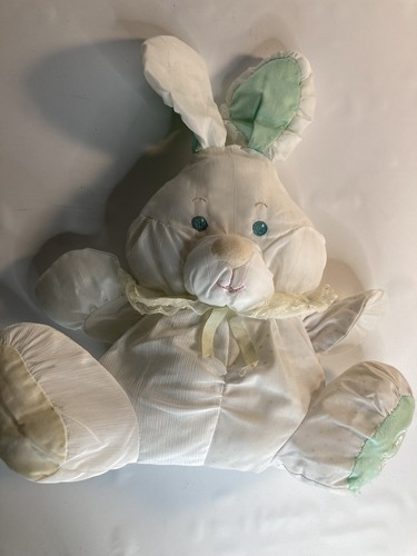 Vtg 1988 Fisher Price Puffalump Baby Bunny Rabbit Rattle Ins