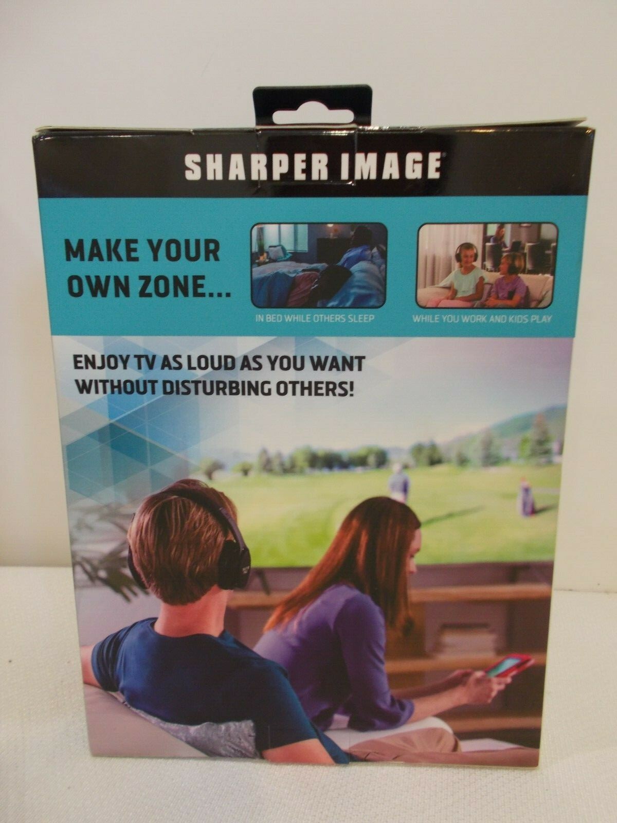 Sharper Image OWNZONE WIRELESS TV HEADPHONES Rechargeable Own Zone As Seen On TV