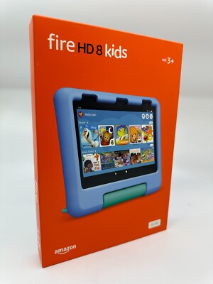 Amazon - Fire HD 8 Kids Ages 3-7 (2022) 8 HD tablet with Wi-Fi 32GB Blue NEW!