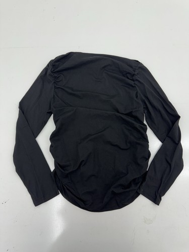 SHEIN Black Long Sleeve Side Scrunch Shirt Womens Size XL | eBay