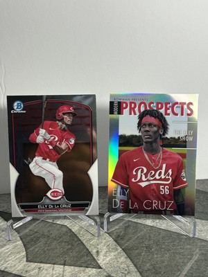 2023 Bowman Chrome Prospect & Modern Prospect Elly De La Cruz 2 Card Lot Reds