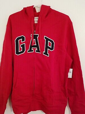 gap mens arch logo zipper hoodie sweatshirt redsize lnwt 176174206987