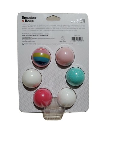 Sneaker Balls 6-Pack Rainbow Shoe Freshener Deoderize Shoes Gym Bags Lockers