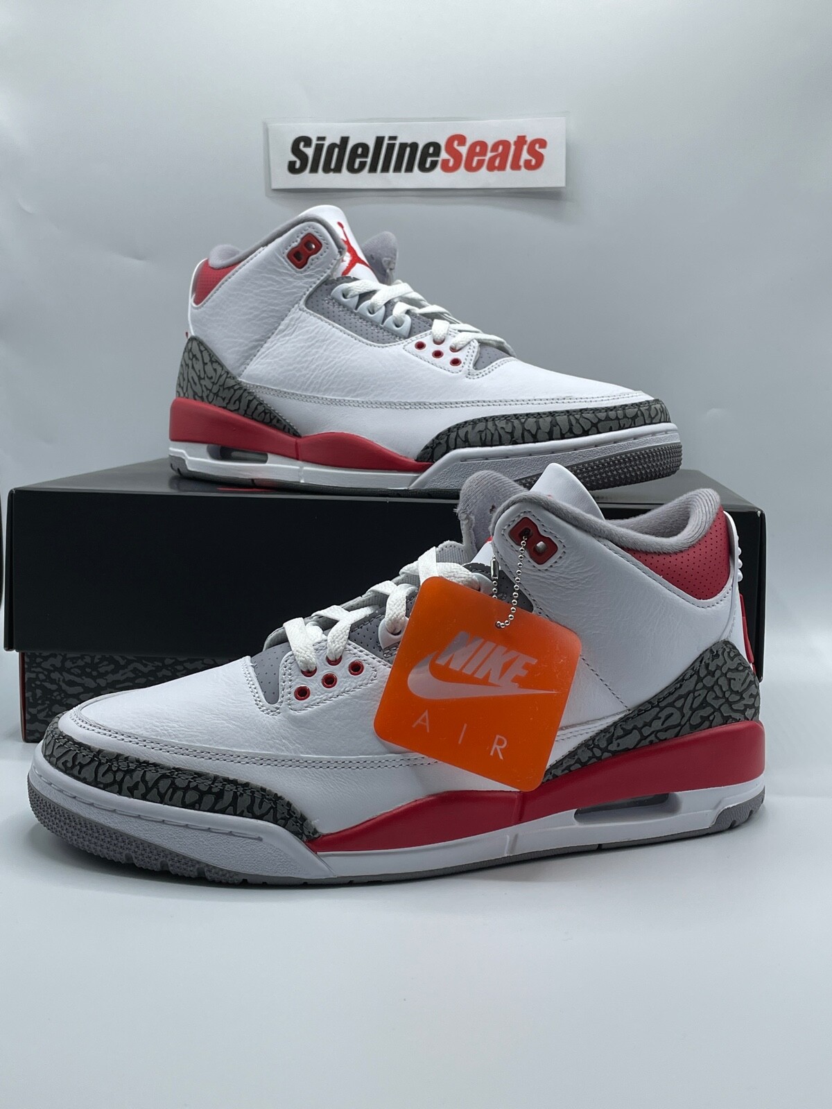 Nike Air Jordan 3 Retro Size 11 Style DN3707 160 White Fire Red Black | eBay