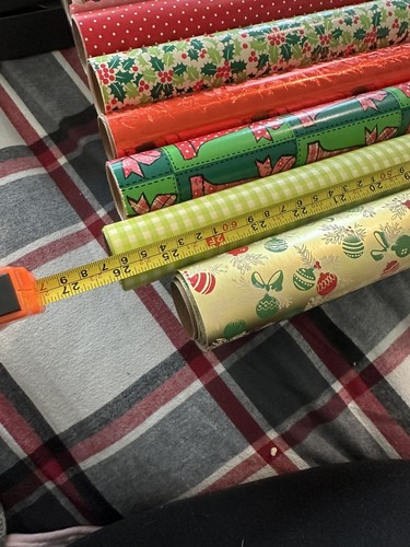 VINTAGE MCM FOIL WRAP CHRISTMAS GIFT WRAP PAPER Box set