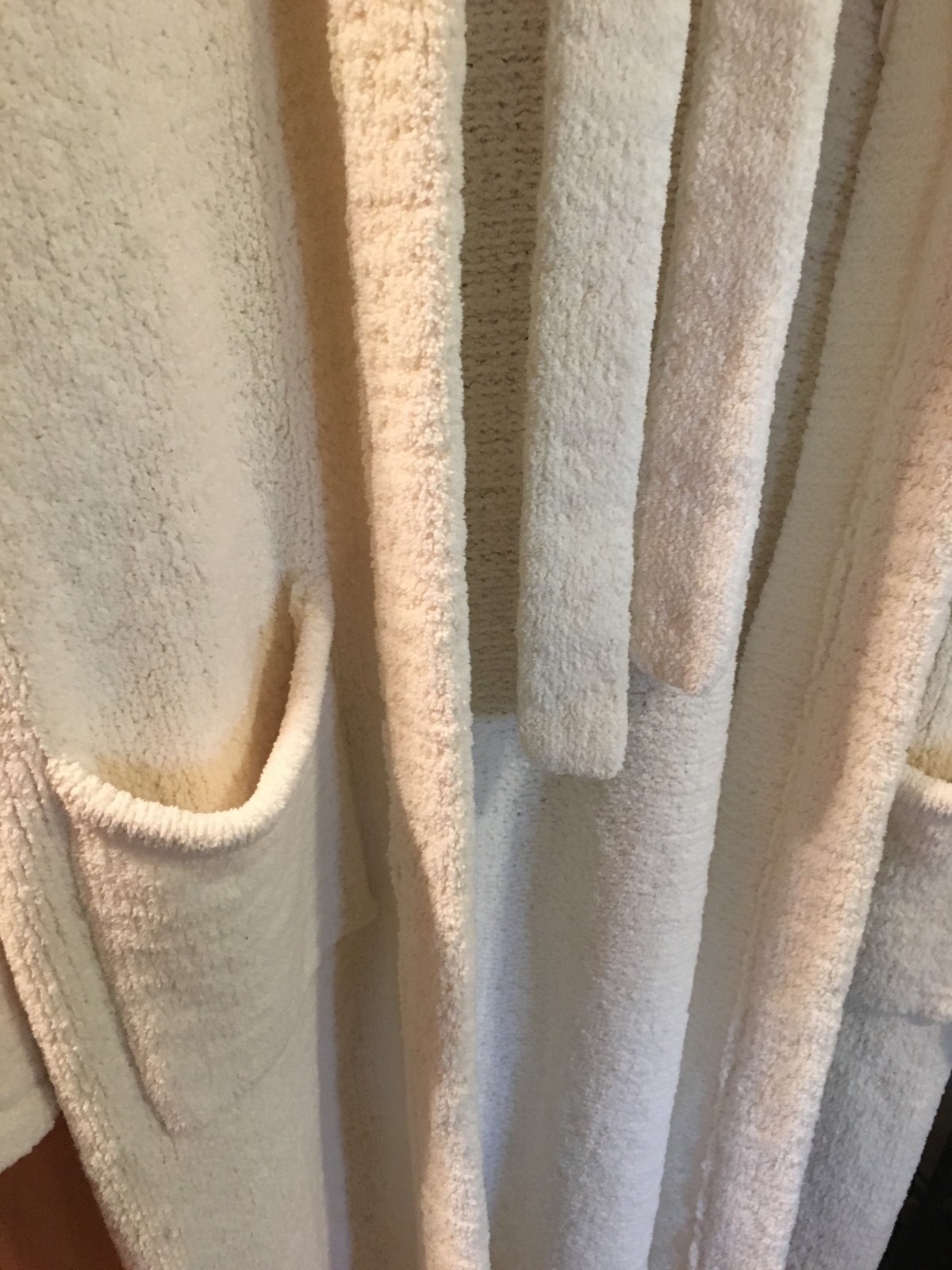 Kashwere Shawl Collared Luxury Spa Robe Ivory Extra Large XL with pockets Unisex