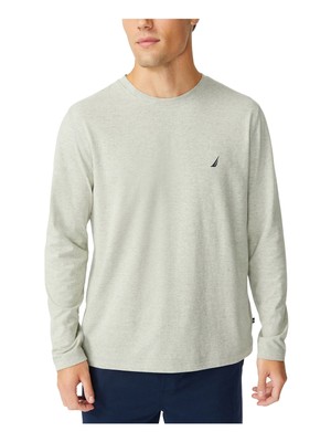 

NAUTICA Intimates Серая рубашка для сна с круглым вырезом из смесового хлопка, Серый