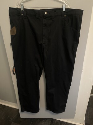 Wrangler Riggs Men s NWT Black Carpenter Work Pants Relaxed Fit Size 46 X 30