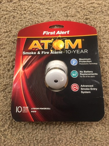 First Alert ATOM Smoke & Fire Alarm 10 Year Maximum Protecti