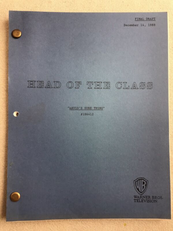 HEAD OF THE CLASS TV Script ARVID’S SURE THING Howard Hesseman Collection