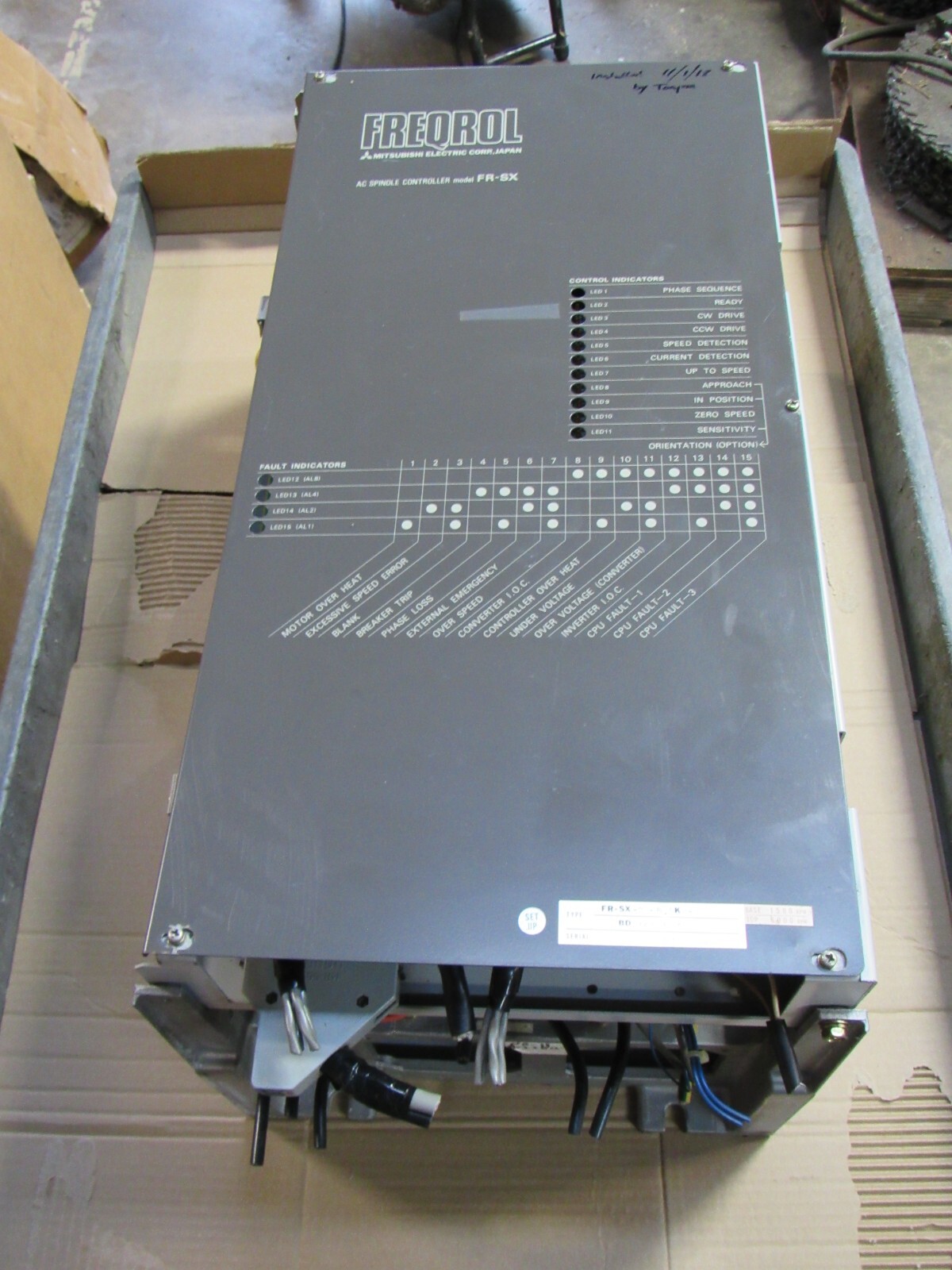 MITSUBISHI FREQUOL AC SPINDLE CONTROLLER FR-SX FRSX-2-5.5K-A MITSUBISHI FREQUOL AC SPINDLE CONTROLLER FR-SX FRSX-2-5.5K-A