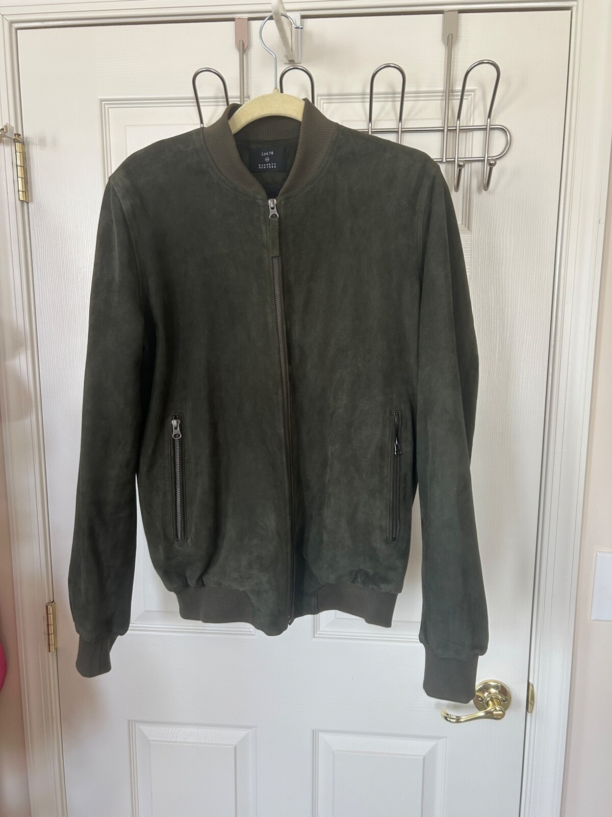 Lot 78 X Barneys New York Men Green Suede Jacket - Size 48 M