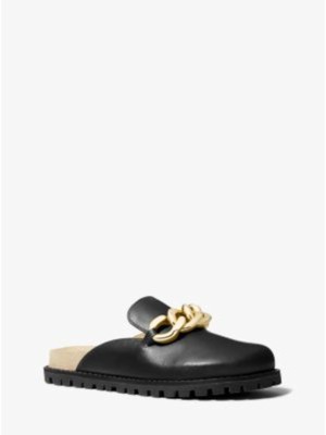 

MICHAEL MICHAEL KORS Женские черные кожаные слипоны на платформе Scarlett 10 м, Черный, 40S2SCFP1L