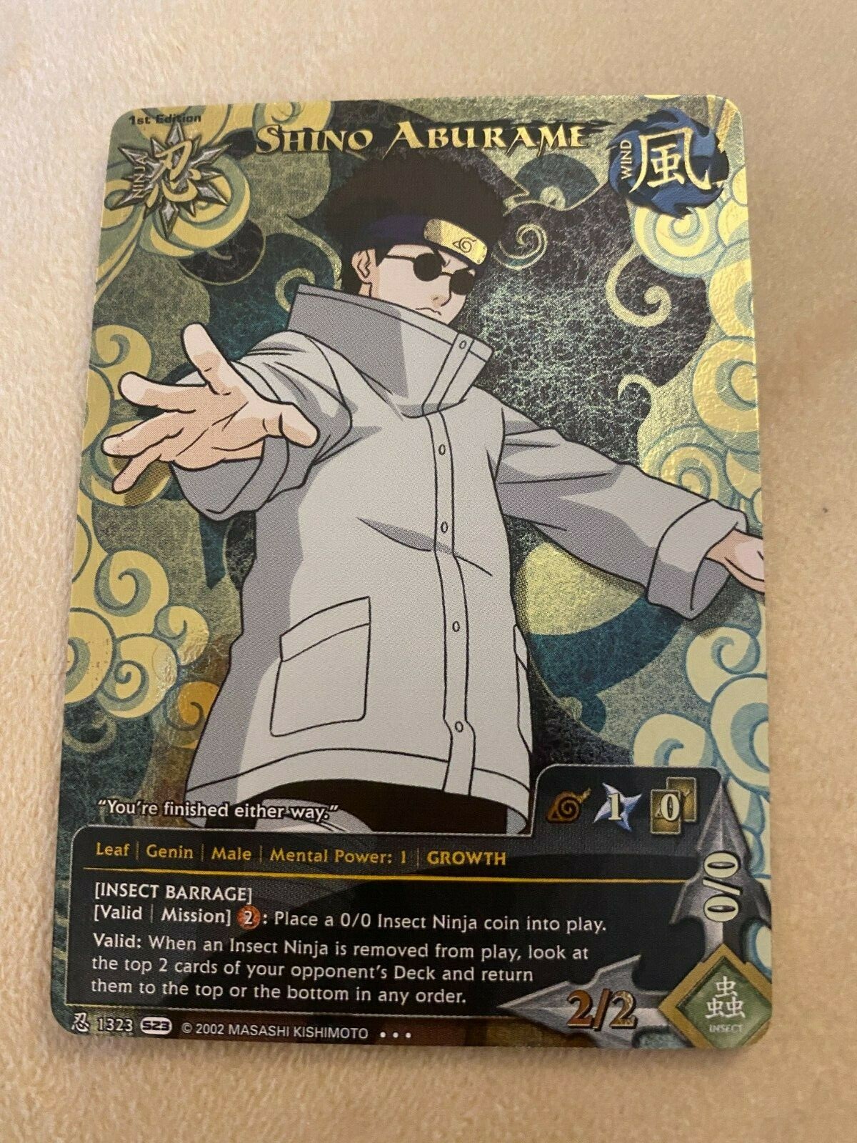 Naruto CCG Card #1323 Set 23 (Invasion): Shino Aburame Super Rare