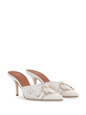 

MALONE SOULIERS Женские туфли-мюли без шнуровки на каблуке Missy Stiletto White Gem 38,5, Белый, MISSY 70-22