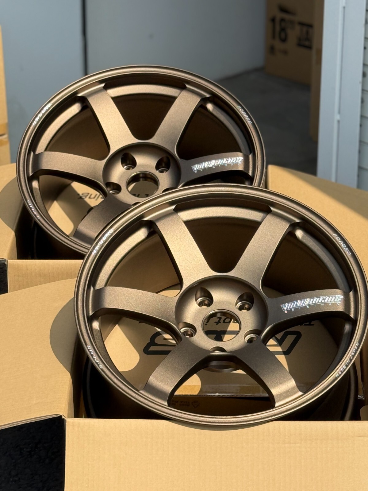 set of 4) Volk Racing TE37 Saga S-Plus 18x10 +25, 18x11 +34 5x120