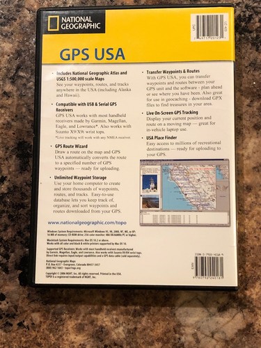 National Geographic.GPS USA. Topo version 4.2.3.