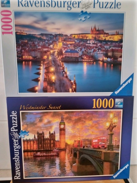 Two Ravensburger 1000 Piece Jigsaw Puzzles $20 for both. Perfect cond