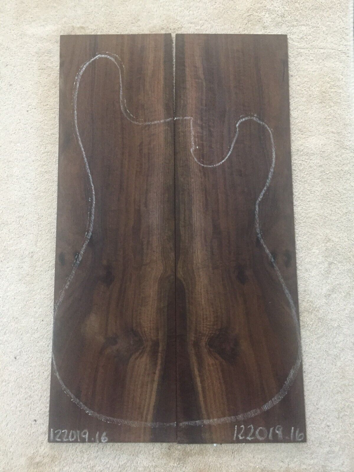 English Walnut Book Match Set Guitar Luthier Tone Wood .26 x 13 x 22.5 #1220.16 English Walnut Book Match Set Guitar Luthier Tone Wood .26 x 13 x 22.5 #1220.16
