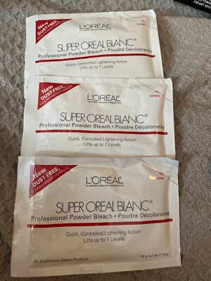 L'OREAL Super Oreal Blanc Professional Powder Bleach 1.13 oz-(3pcs)