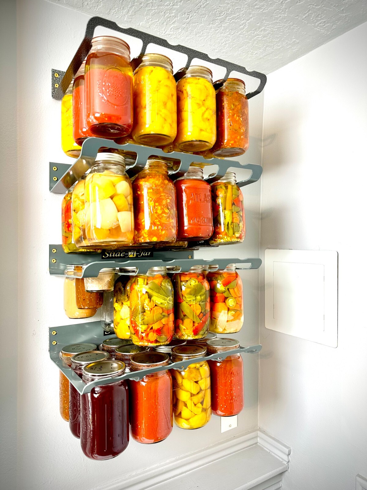Regular Mason jar shelf canning jars storage rack wall storage racks mason jar