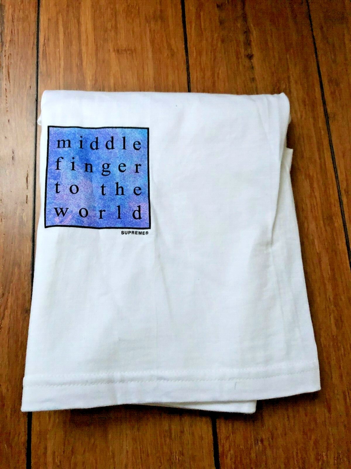 SUPREME SS19 MIDDLE FINGER TO THE WORLD TEE WHITE EXTRA LARGE XL AUTHENTIC NEW eBay