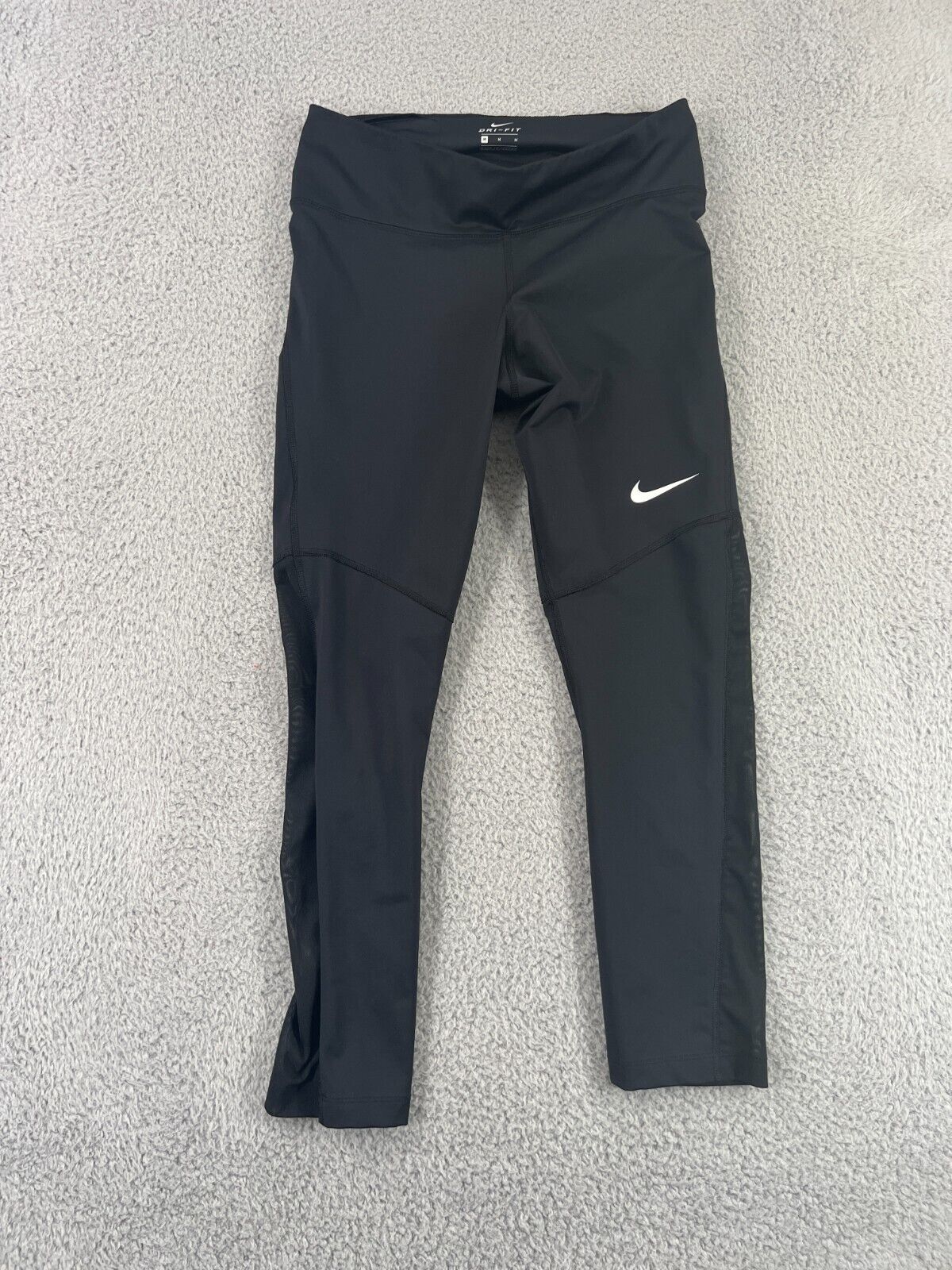Nike Leggings Womens Medium Fly Victory Crop Pant Black 933812 010 eBay