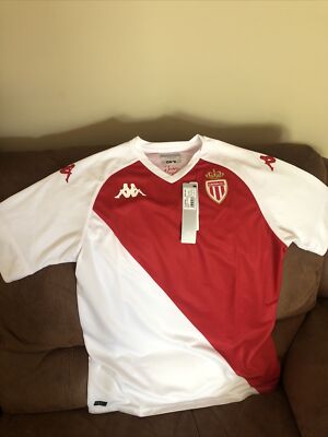 Kappa AS Monaco FC France Soccer Jersey NWT Size L Mens