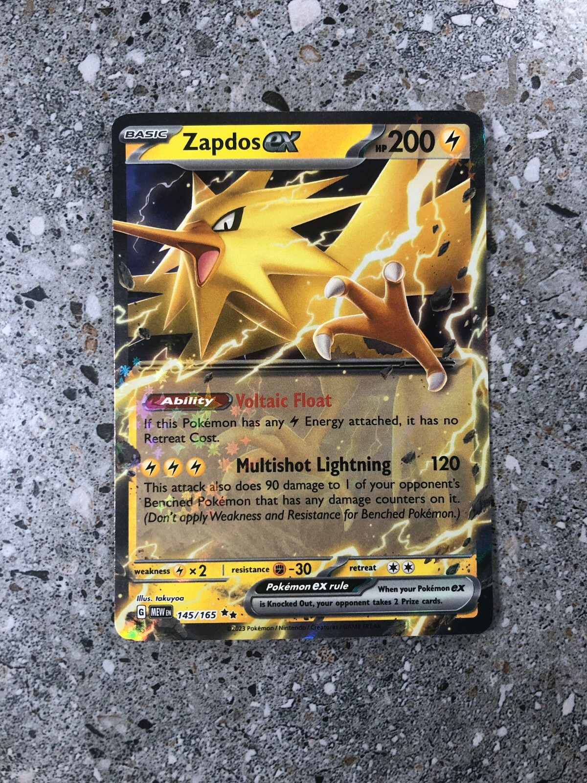 Pokemon TCG Cards Zapdos ex 145/165 SV 151 Double Rare Holo MINT
