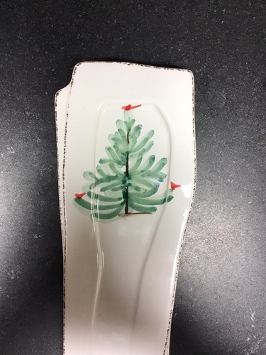 Vietri Lastra Holiday Spoon Rest NEW without Box