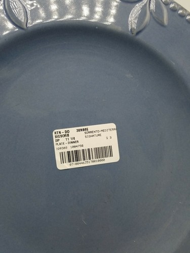 Signature "Sorrento Mediterranean " Dinner Plate 11 3/8"