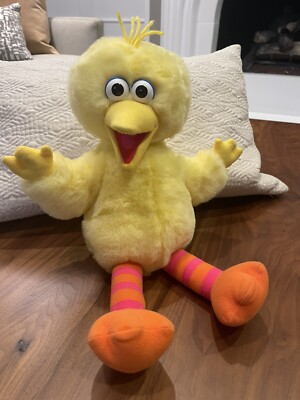 Sesame Street Big Bird Peek- A-Boo Plush Playtime Tyco Tested Works 1996 Vintage