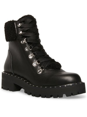 Женские черные походные ботинки STEVE MADDEN с D-образным кольцом и шипами из искусственной кожи 6