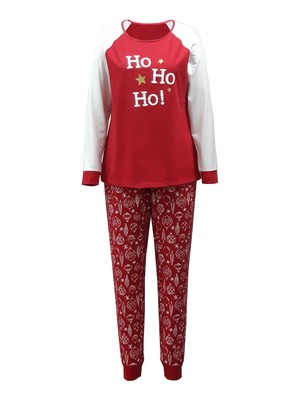 

FAMILY PJs Intimates Красные штаны для сна с манжетами, Красный