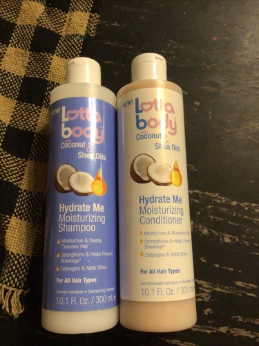 Lotta body Coconut & Shea Oils Hydrate Me Moisturizing Shampoo & Conditioner Set