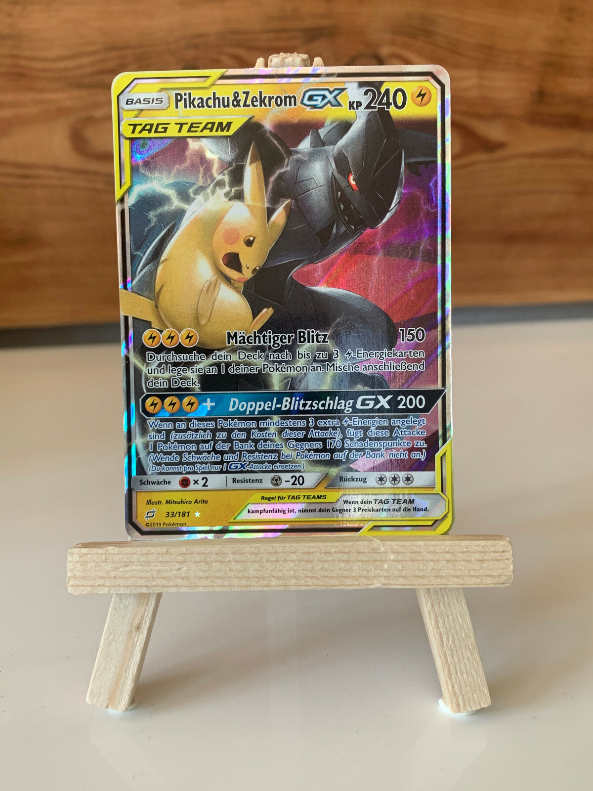 Pokemon Karte Pikachu Zekrom GX Tag Team 33181 boosterfrisch deutsch