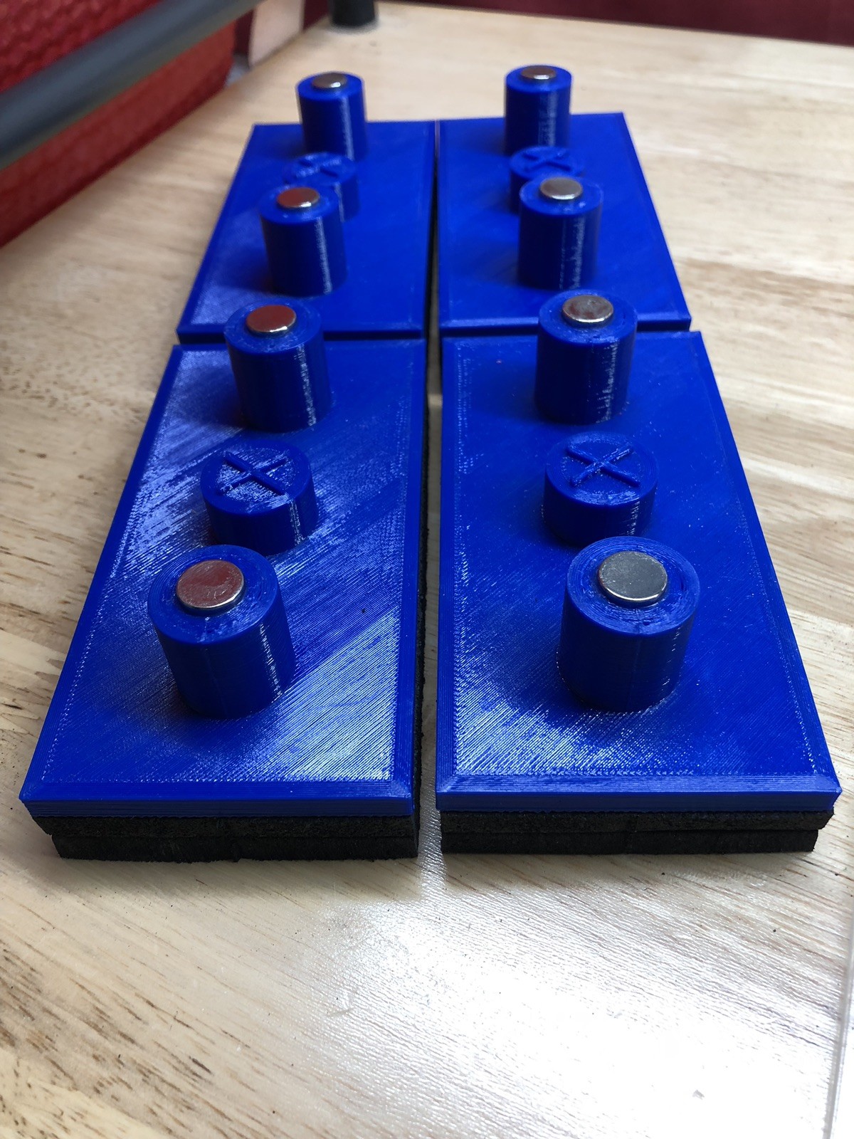 Set Of 4 Blue Tesla Model X Jack Pad Adapter Lift Pad Murphy's Law Jack