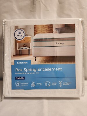 Linenspa Box Spring Encasement Complete Protection with Zipper - Twin XL