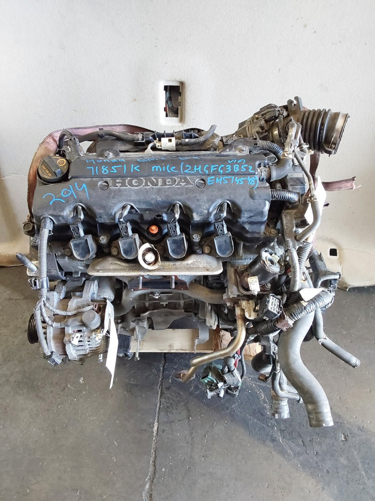 2014 Honda Civic LX 1.8L Complete Engine Assembly | 71K