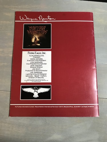 Vintage Wayne Newton Concert Tour Photo Album Softcover Souvenir Book Program