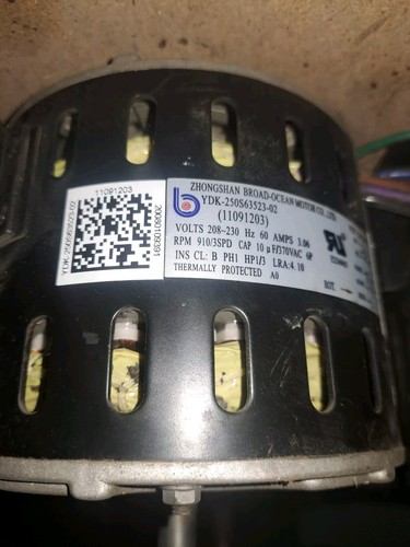 Zhongshan Broad-Ocean 11091203 Blower Motor 1/3HP 208/230V