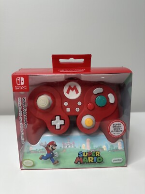 Nintendo Switch PDP Wired Gamecube Controller Super Mario Red 