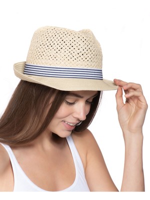 

INC Женская бежевая шляпа Fedora с эластичной тесьмой и короткими полями темно-синего/белого цвета, Бежевый, IN1812003