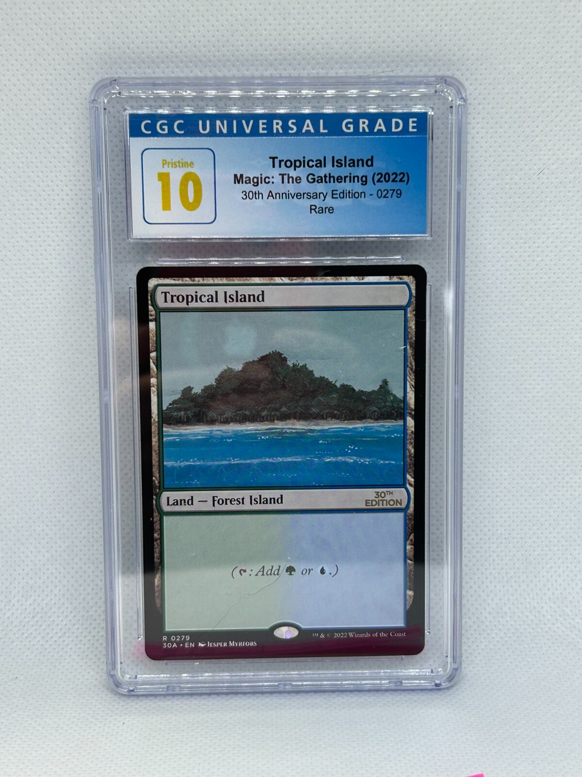 Tropical Island 30th Anniversary MtG Magic Not Retro Graded 10
