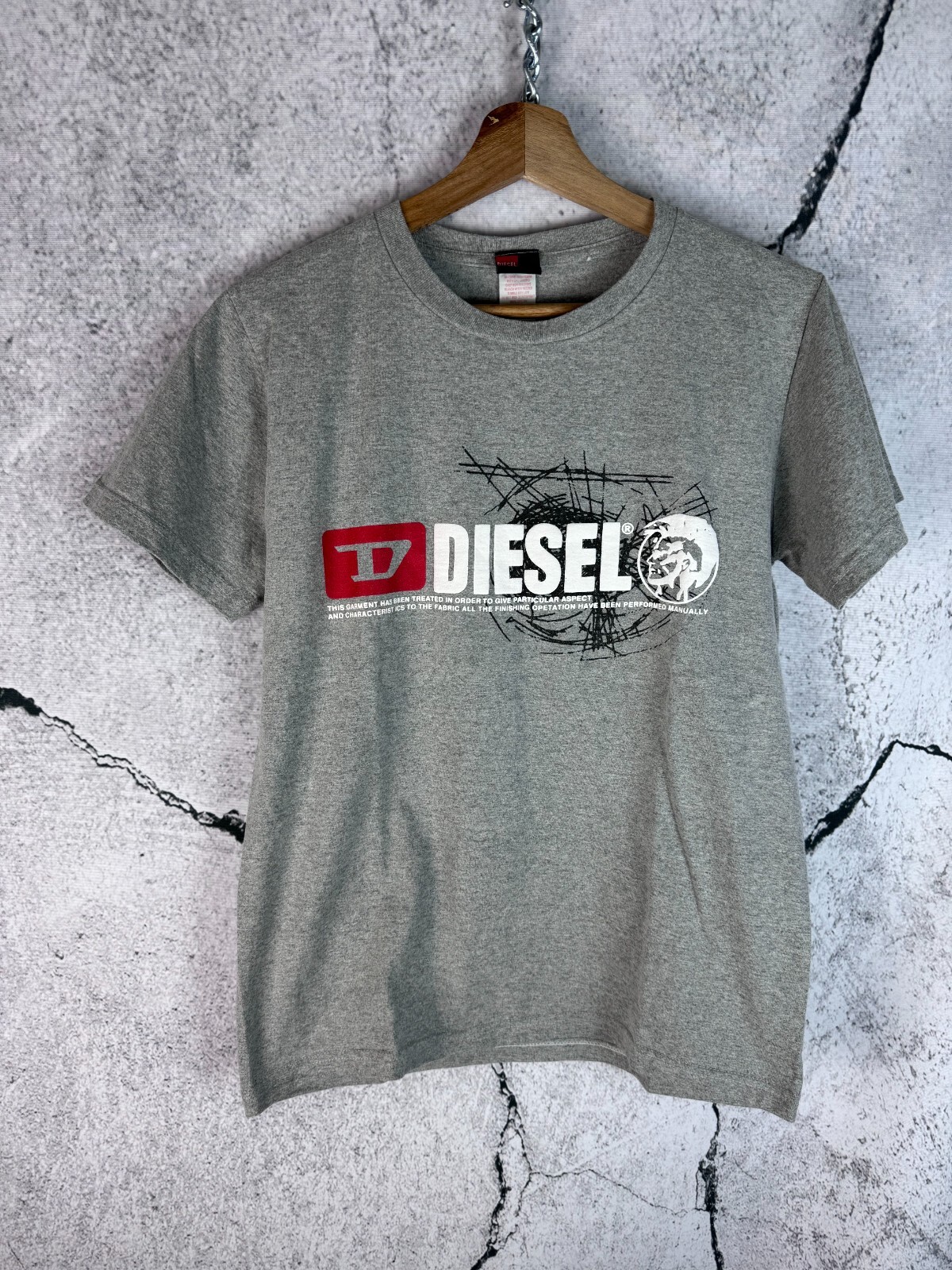 DIESEL｜SHORT-SLEEVED ROUND NECK T-SHIRTS (A05102 0GRAI Diesel Shirt Mens Fit S Gray Short Sleeve Tee Crew Cotton | eBay