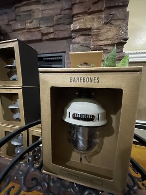 Barebones Living Beacon Hanging Lantern Slate Rechargeable Battery LIV-237 White