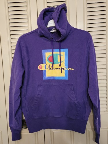 Champion vintage pullover hoodie purple sale